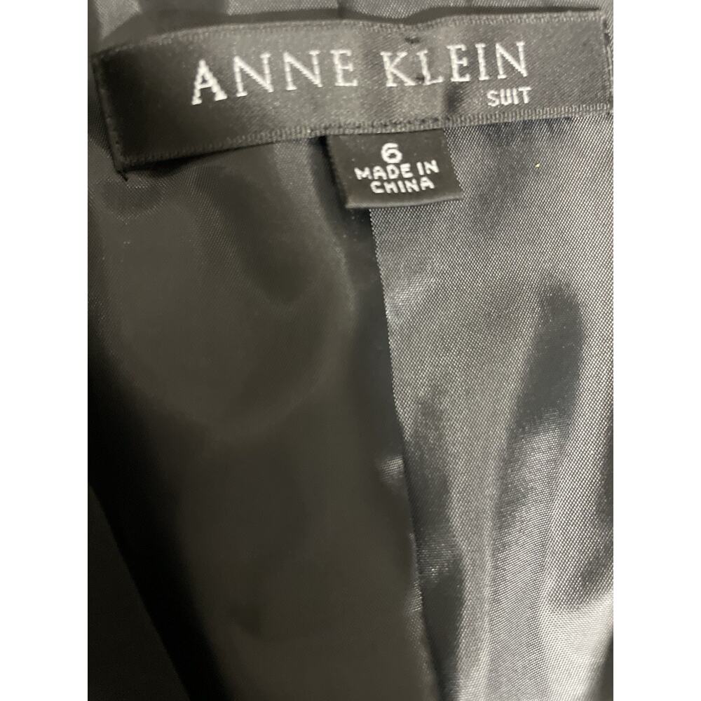 Anne Klein Women's 6 Suit Black 3 Signature Button Blazer Career Chic Y2K EUC - Picture 7 of 13